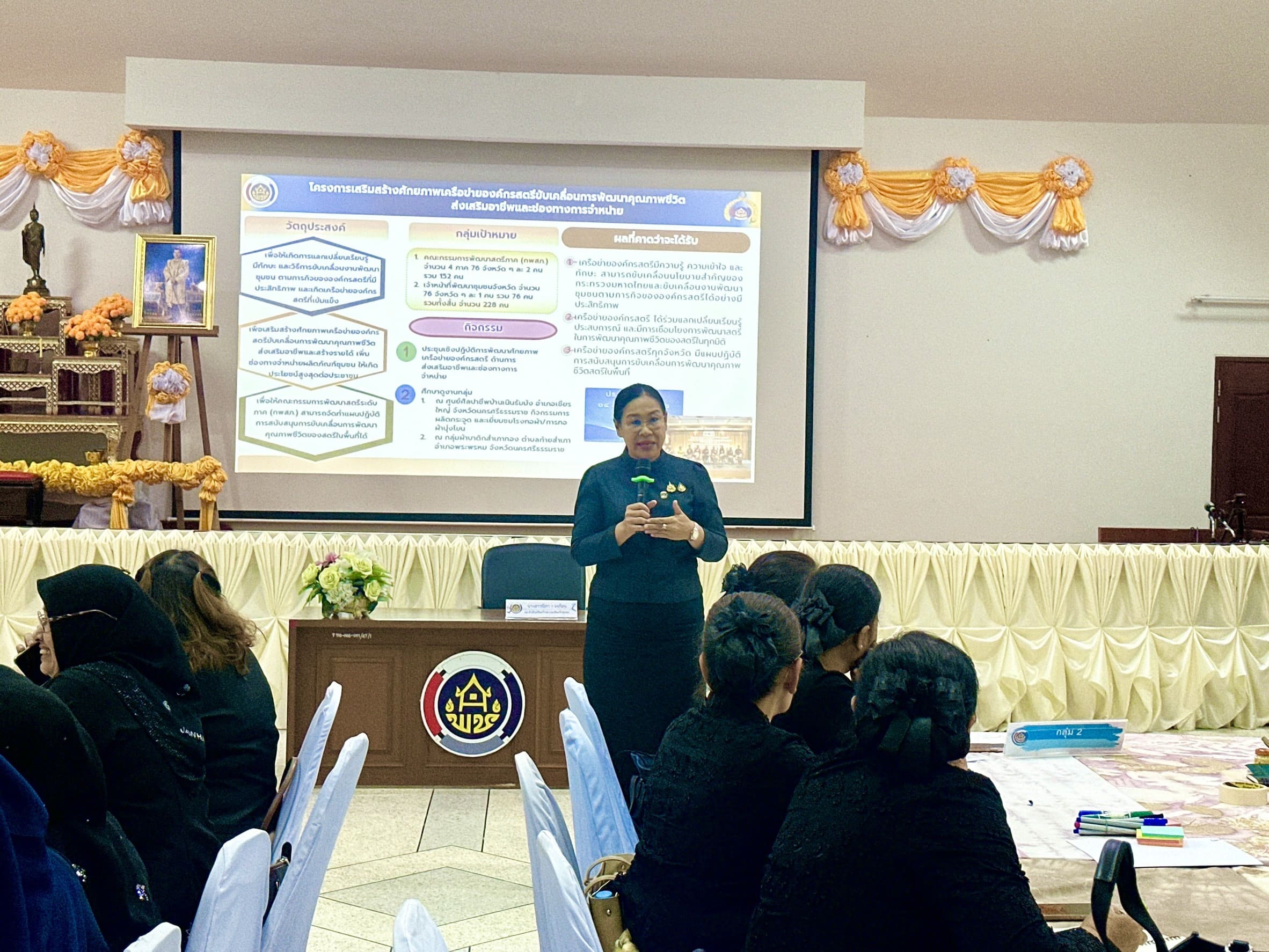 สสช.  ดำเนินโครงการเสริมสร้างศักยภาพเครือข่ายองค์กรสตรีขับเคลื่อนการพัฒนาคุณภาพชีวิตส่งเสริมอาชีพและช่องทางการจำหน่าย (ภาคใต้)